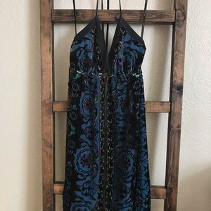 Velvet halter dress